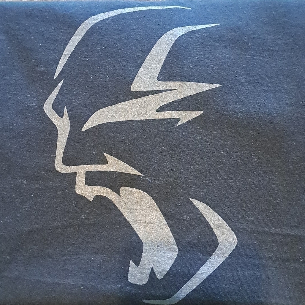 Dodge Hell Cat Graphic T-shirt Black with Silver Metallic Logo Size Large 🆕 - Picture 7 of 9